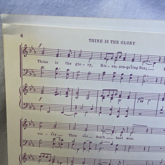 Thine Is The Glory S.A.T.B. Piano Sheet Music Handel Montgmery 1974 Singspiratio - Picture 7 of 7